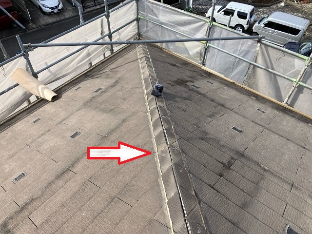 仙台市若林区　カバー工事前の苔・カビが発生